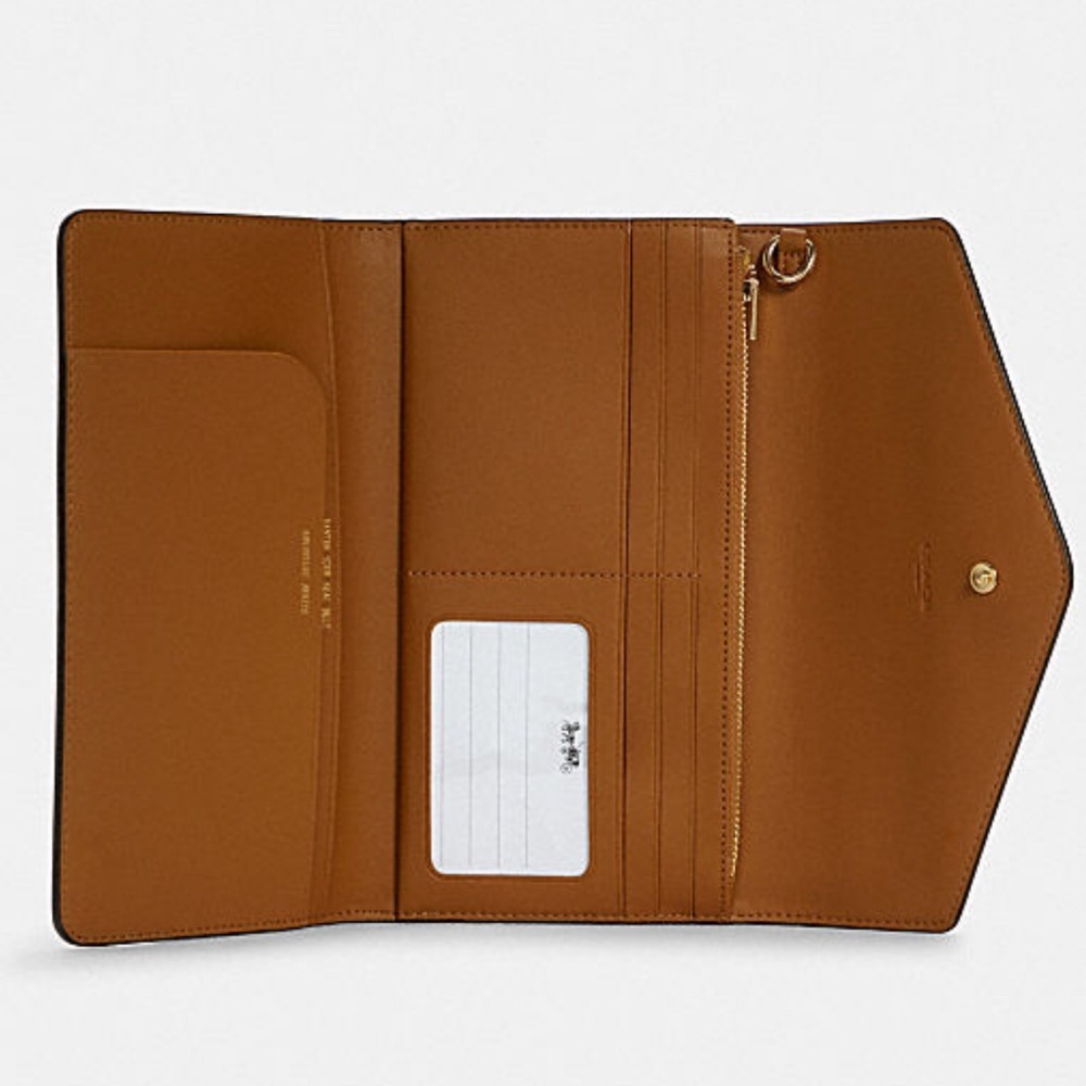 COACH Large Wallet In Signature Canvas NWT - Picture 2 of 2